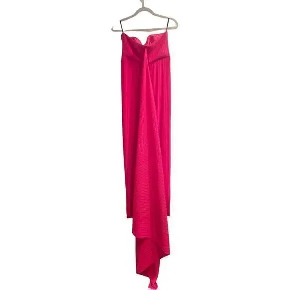 Solace London Revolve The Harlee‎ Strapless Column Maxi Dress Size 8 Hot Pink - Picture 6 of 11